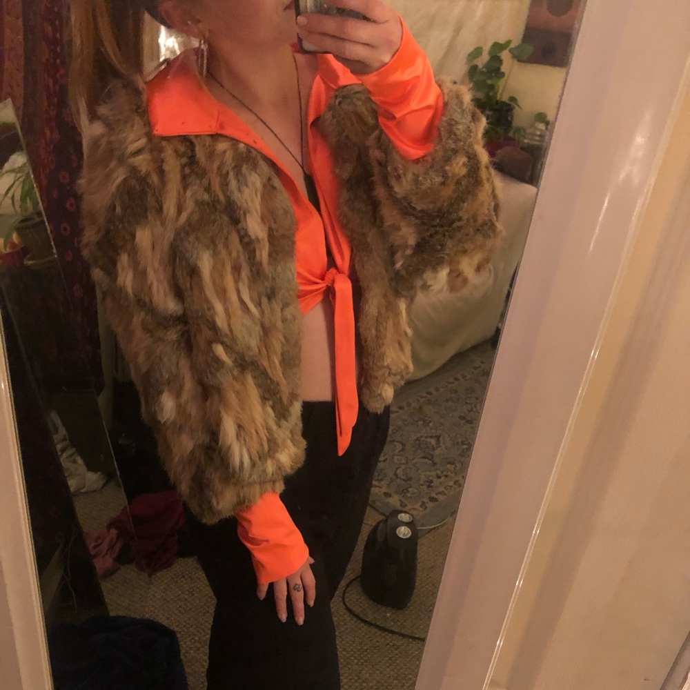 Real rabbit fur jacket